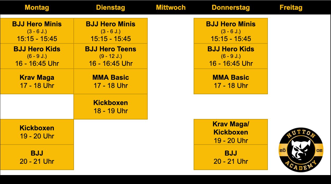 Stundenplan Hutton Academy Geretsried
